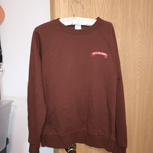 NEW Adult "Best In Show" Crewneck Sweatshirt - Brown - The Cuddle Collab - XS - Picture 4 of 9